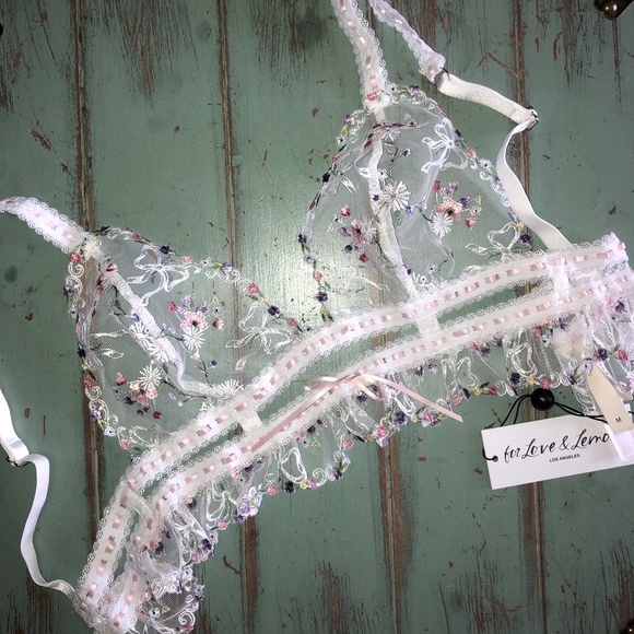 For Love & Lemons Angelica Bralette Size M NWT - Picture 6 of 10